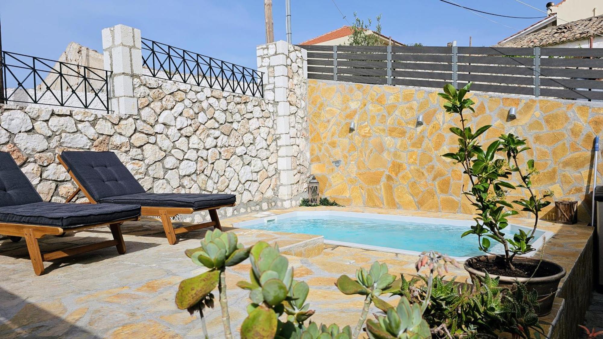 Villa Apoplous With Pool Asos Eksteriør billede